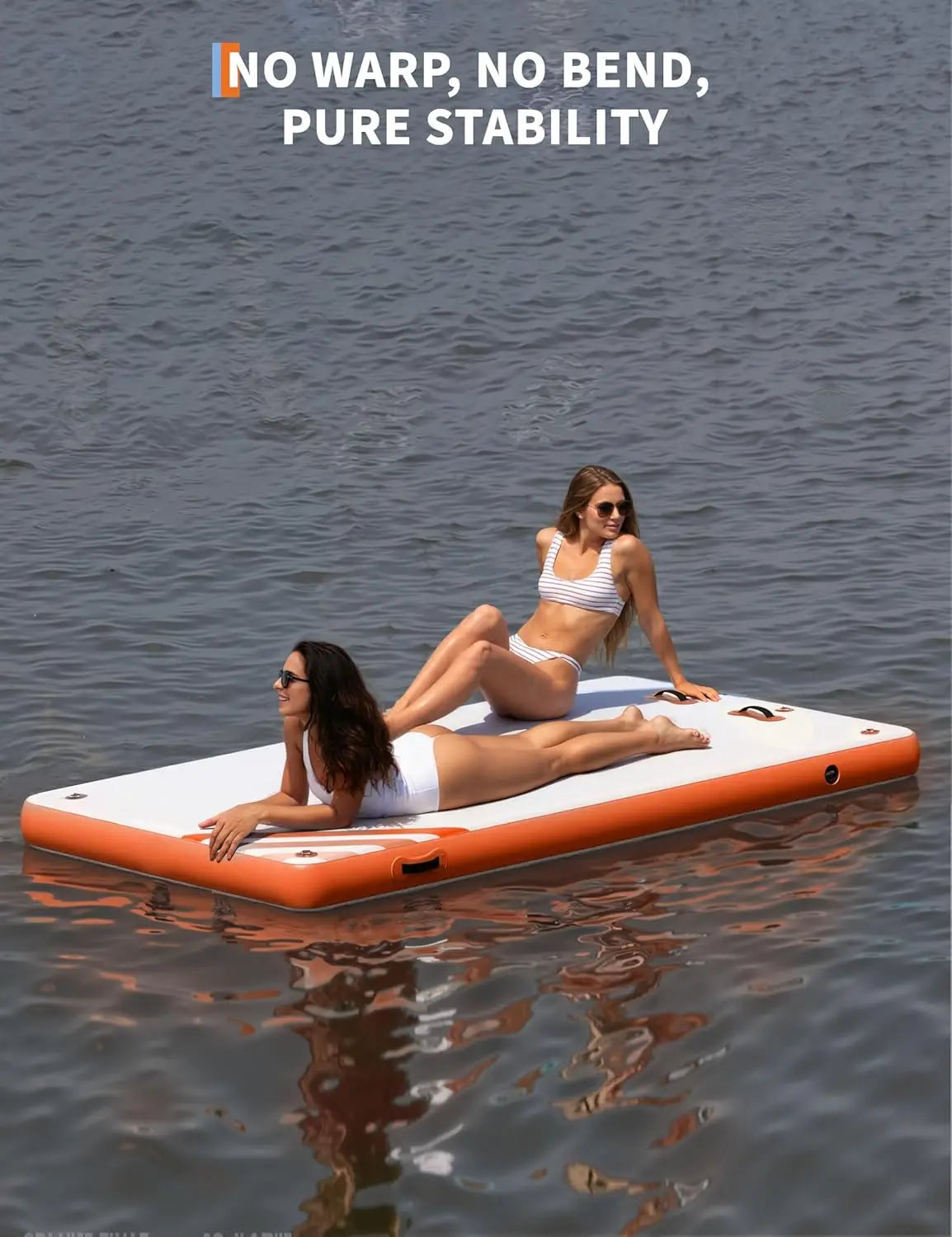 HiMISS Inflatable Floating Dock Platform for Lakes and Pools
