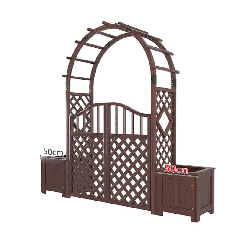 Outdoor Solid Wood Garden Arch Trellis Climbing Vines