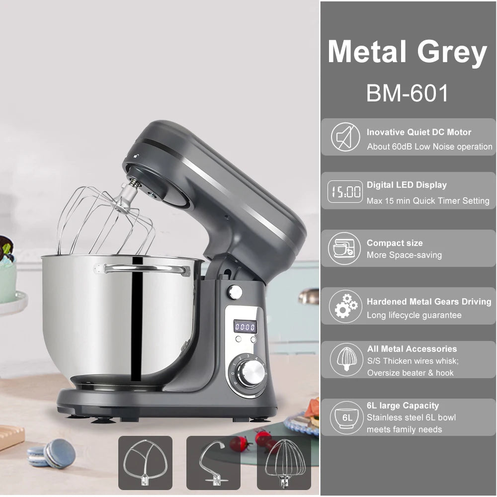 Biolomix Stand Mixer With Dough Hook, Whisk And Beater