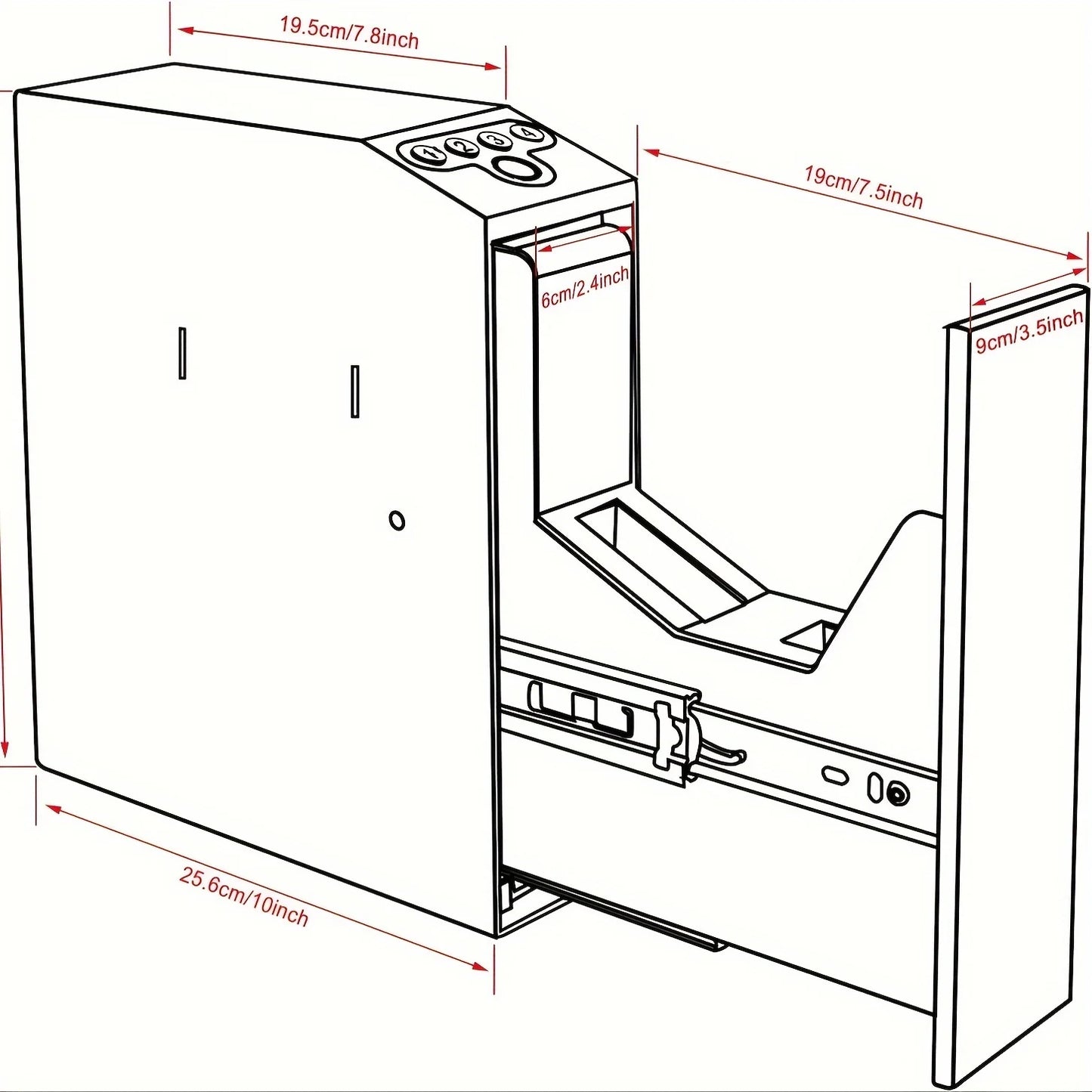Hign-concerned Biometric Handgun Safe Auto Sliding Door