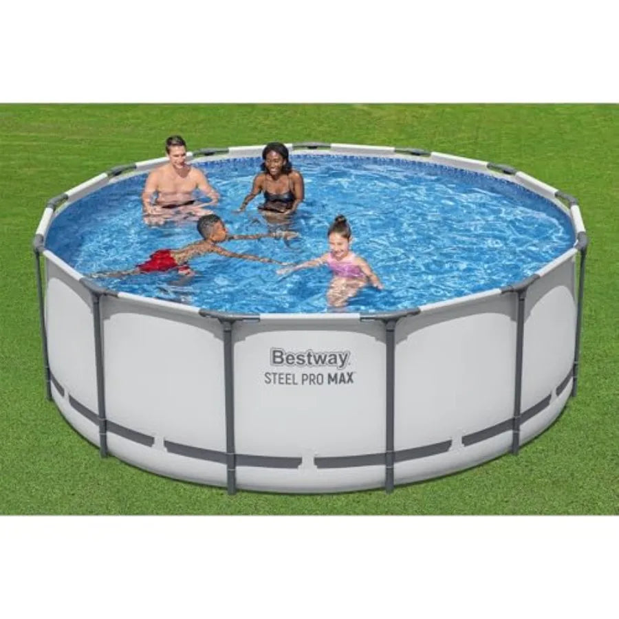 Steel Professional Max Above Ground Pool Set With Filter