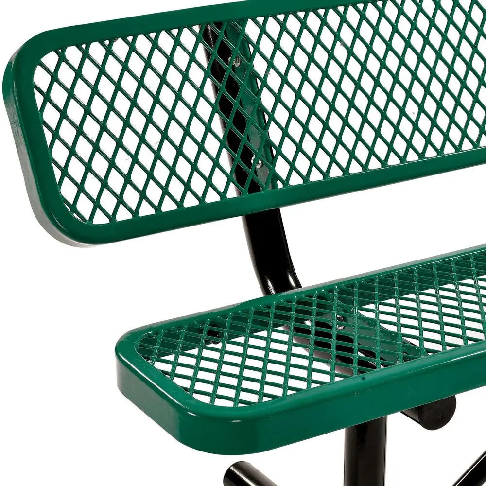 Industrial Heavy Duty Expanded Metal Mesh Bench With Backrest
