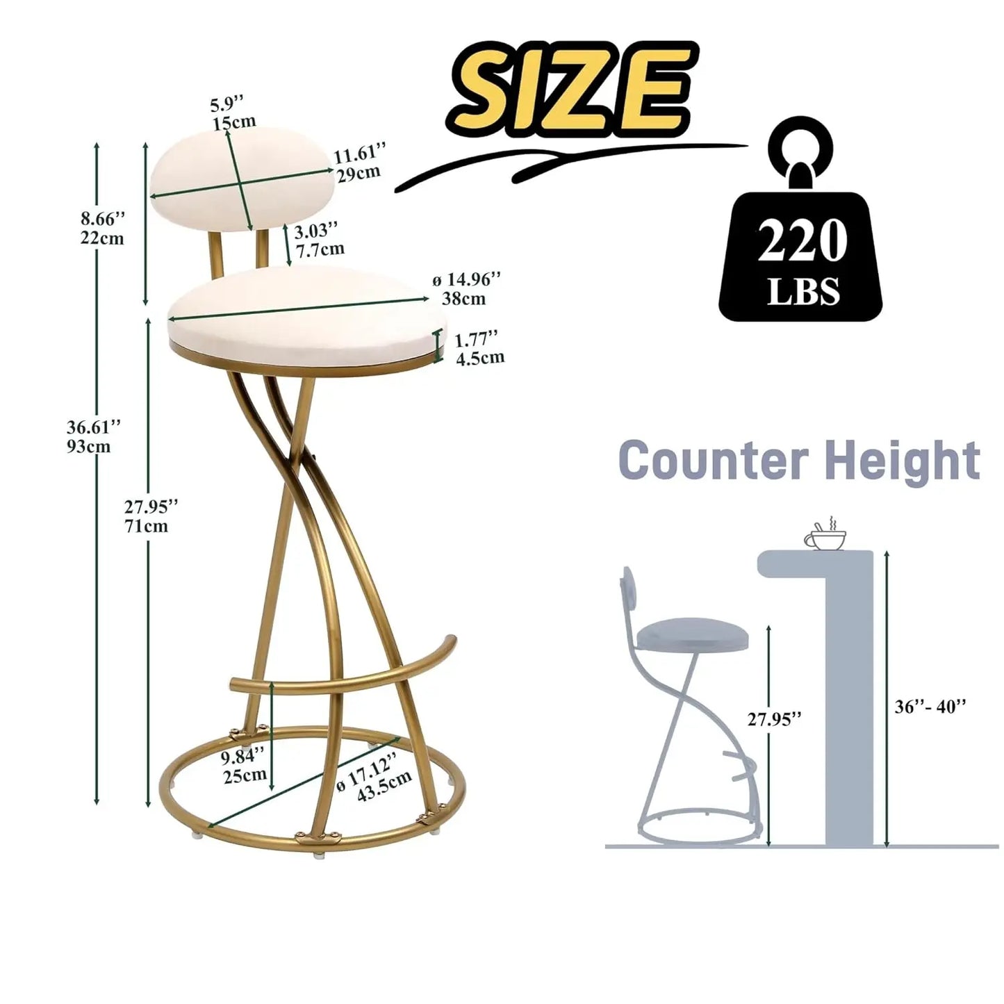Frame Velvet Bar Stools Set Of Four