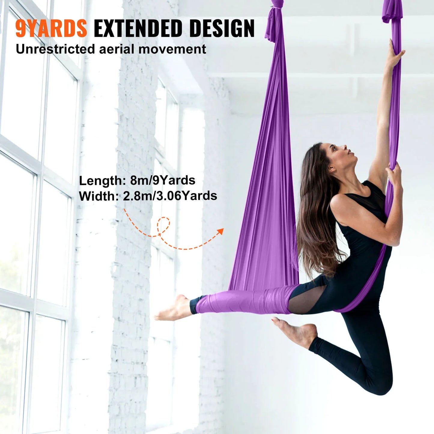 SucceBuy Aerial Yoga Hammock And Swing Starter Kit All