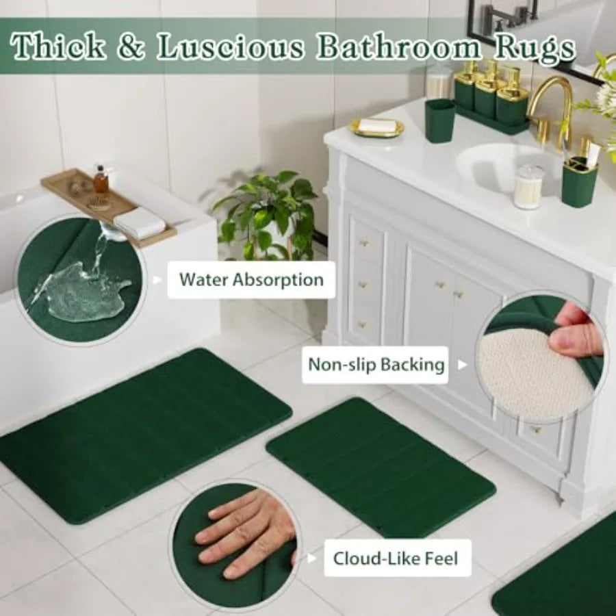 Bathroom Accessories 27PC Set With Shower Curtain Rugs