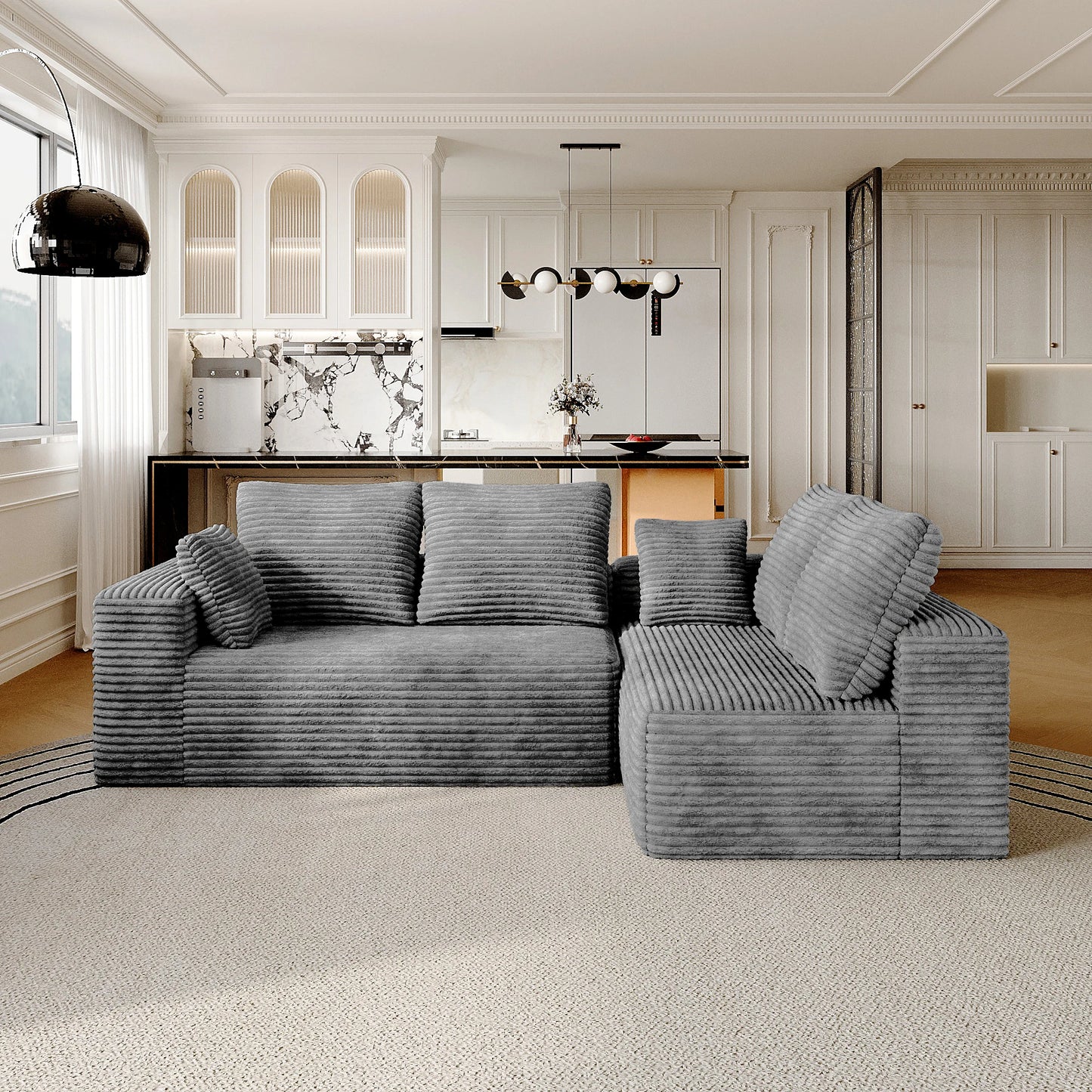 Sdorens Cloud Like Sectional Sofa With L Shaped Chaise