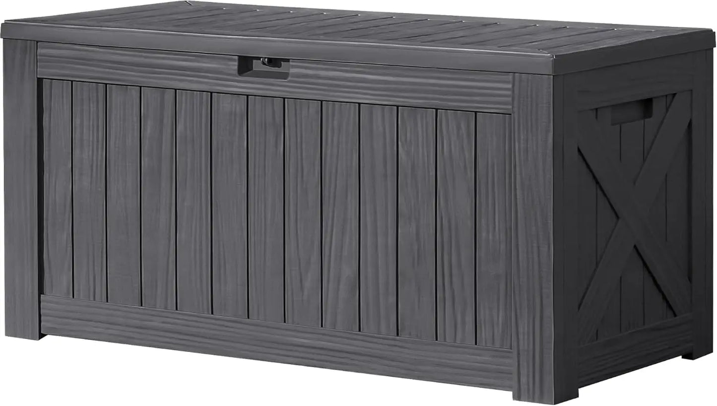 Devoko Resin Outdoor Deck Box Storage Bench Premium Waterproof