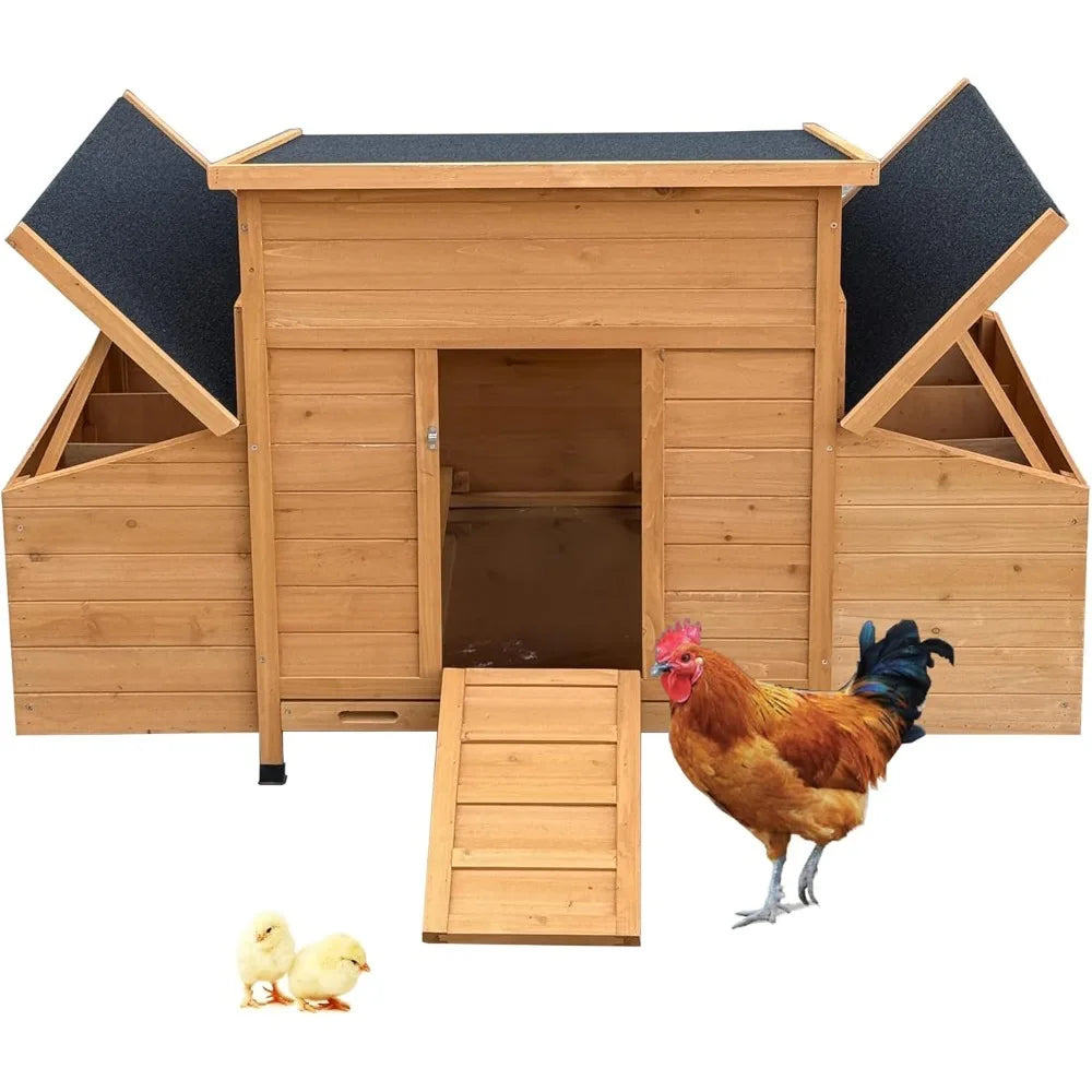 XMSJ WeatherproofAllSeasonVentilated Outdoor Chicken Coop HenHouse NestingBoxes