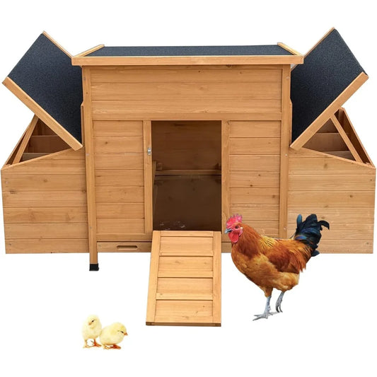XMSJ WeatherproofAllSeasonVentilated Outdoor Chicken Coop HenHouse NestingBoxes