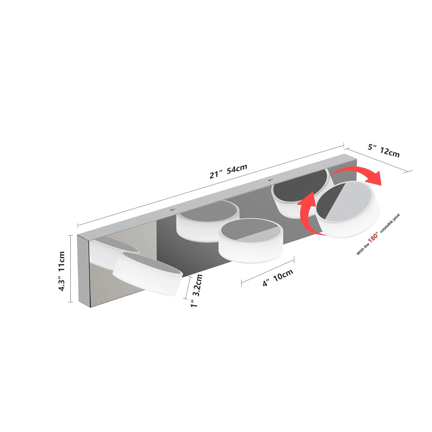 ARLGSITE LED Wall Light With Acrylic Lampshade Energy Saving