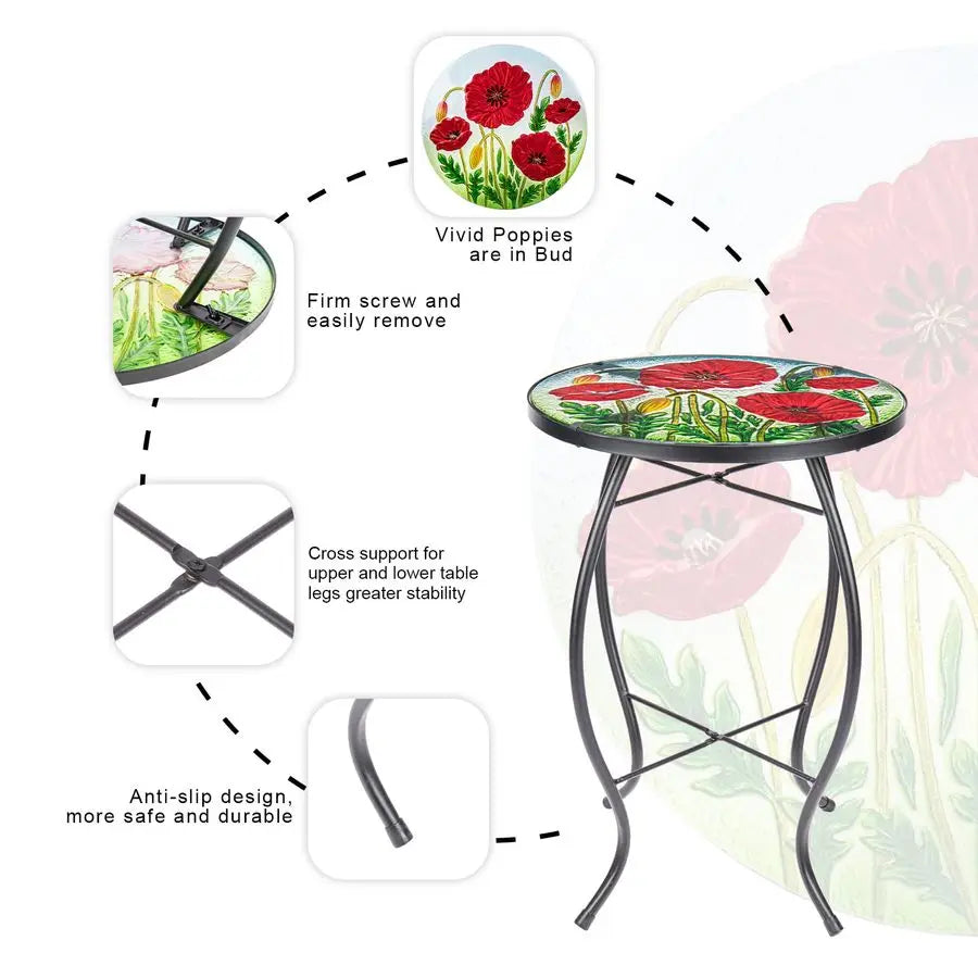 XMSJ Outdoor Mosaic Side Table