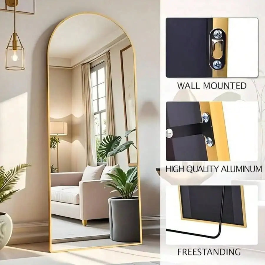 Arched Wall Mirror Framed For Elegant Living Home Decor