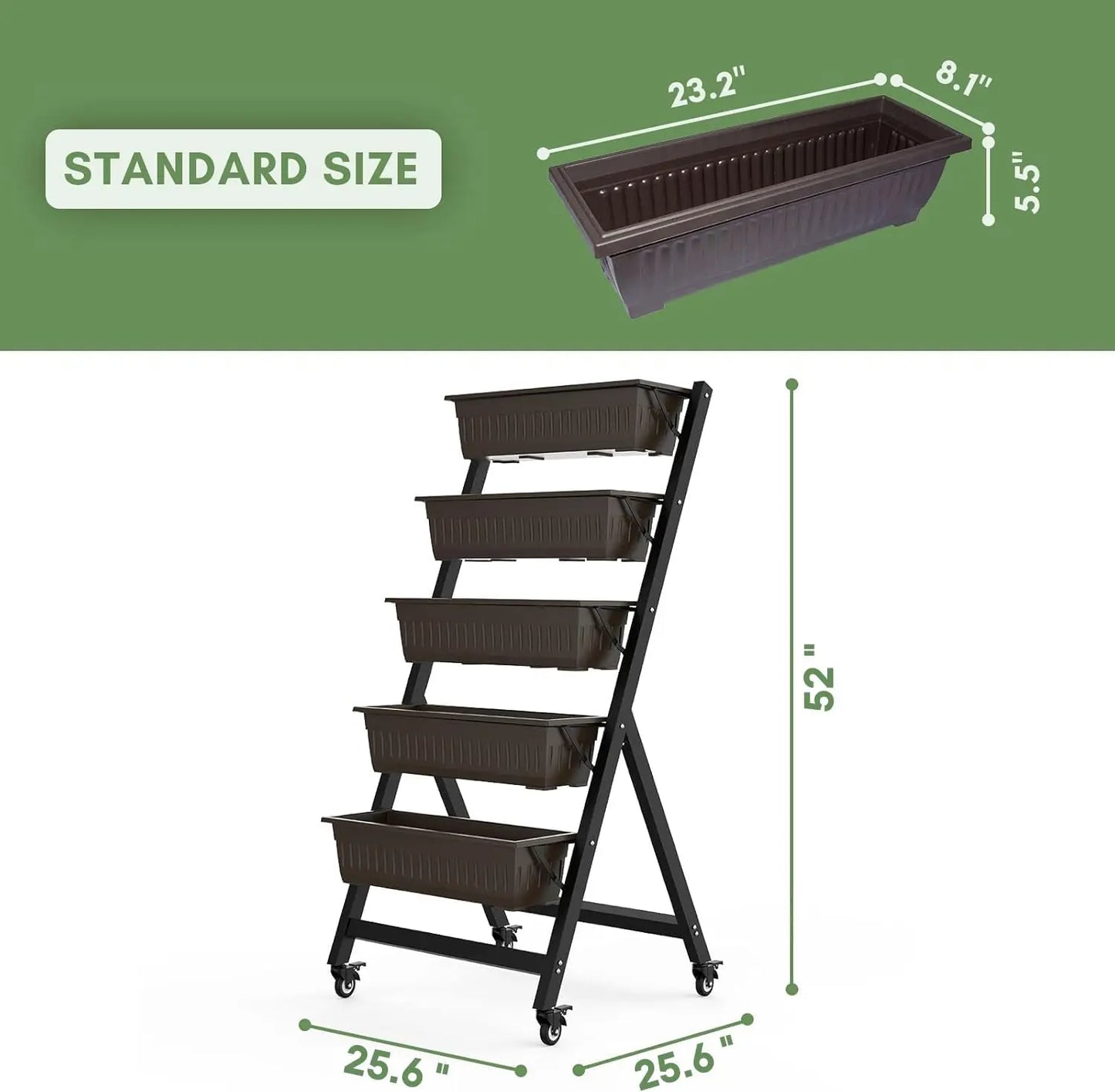 Vertical Raised Garden Bed With Drainage For Vegetables Herbs