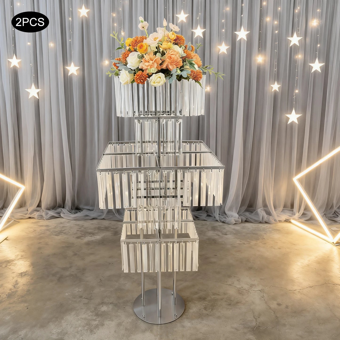 Five Tier Flower Stand Wedding Centerpieces Display For Events