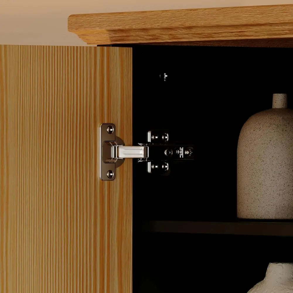 Handmade Bamboo Hollow Carved Storage Cabinet With Five Shelves