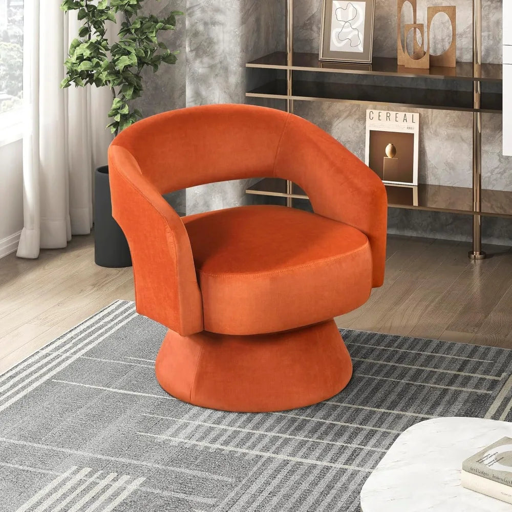 Hign-concerned Degree Swivel Velvet Accent Chair Modern Living Room