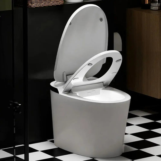 Modern Smart Toilet with Heated Seat Auto Flushing Foot Sensor and Night Light