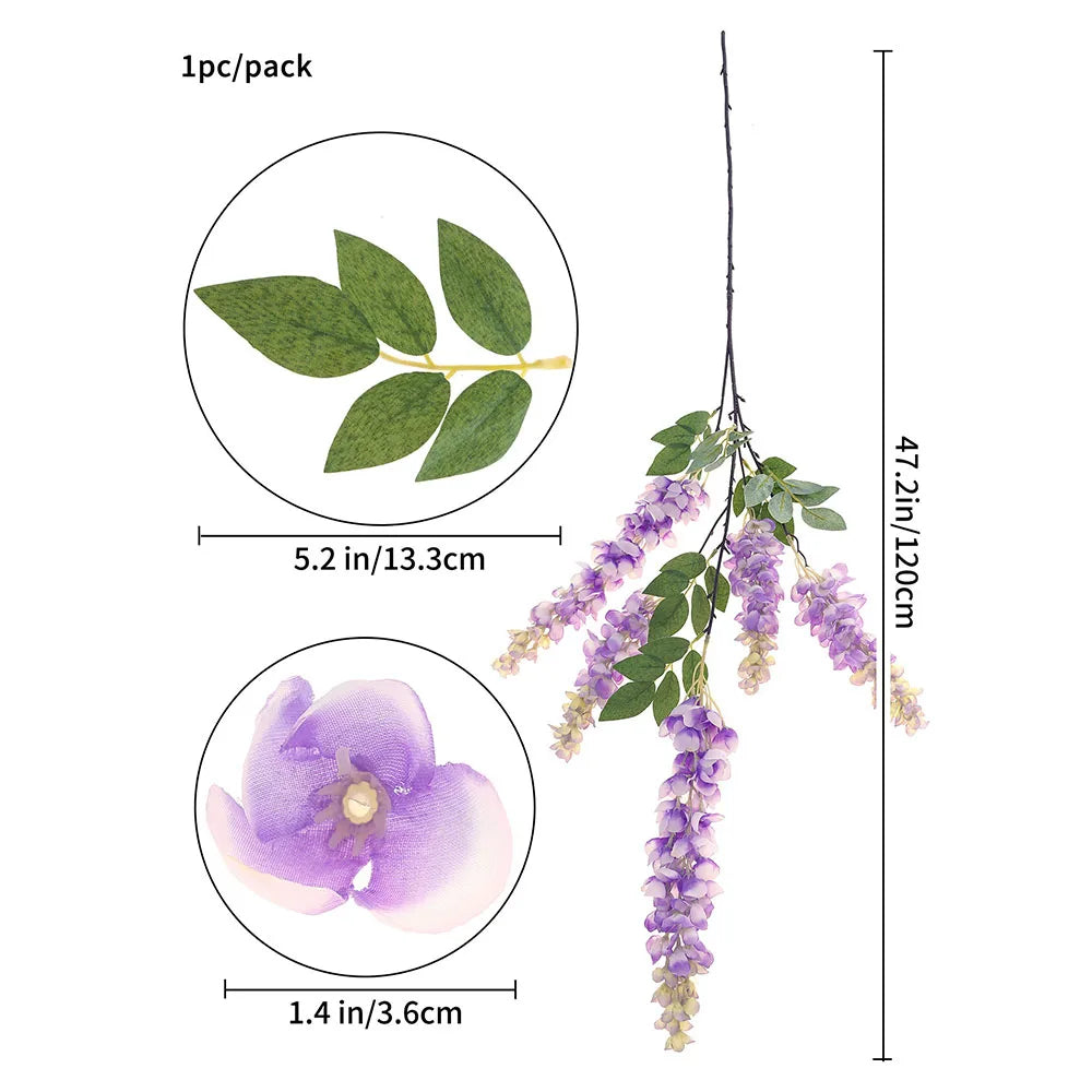 CHENAO CN Giant Wisteria Artificial Flowers Hanging Garland