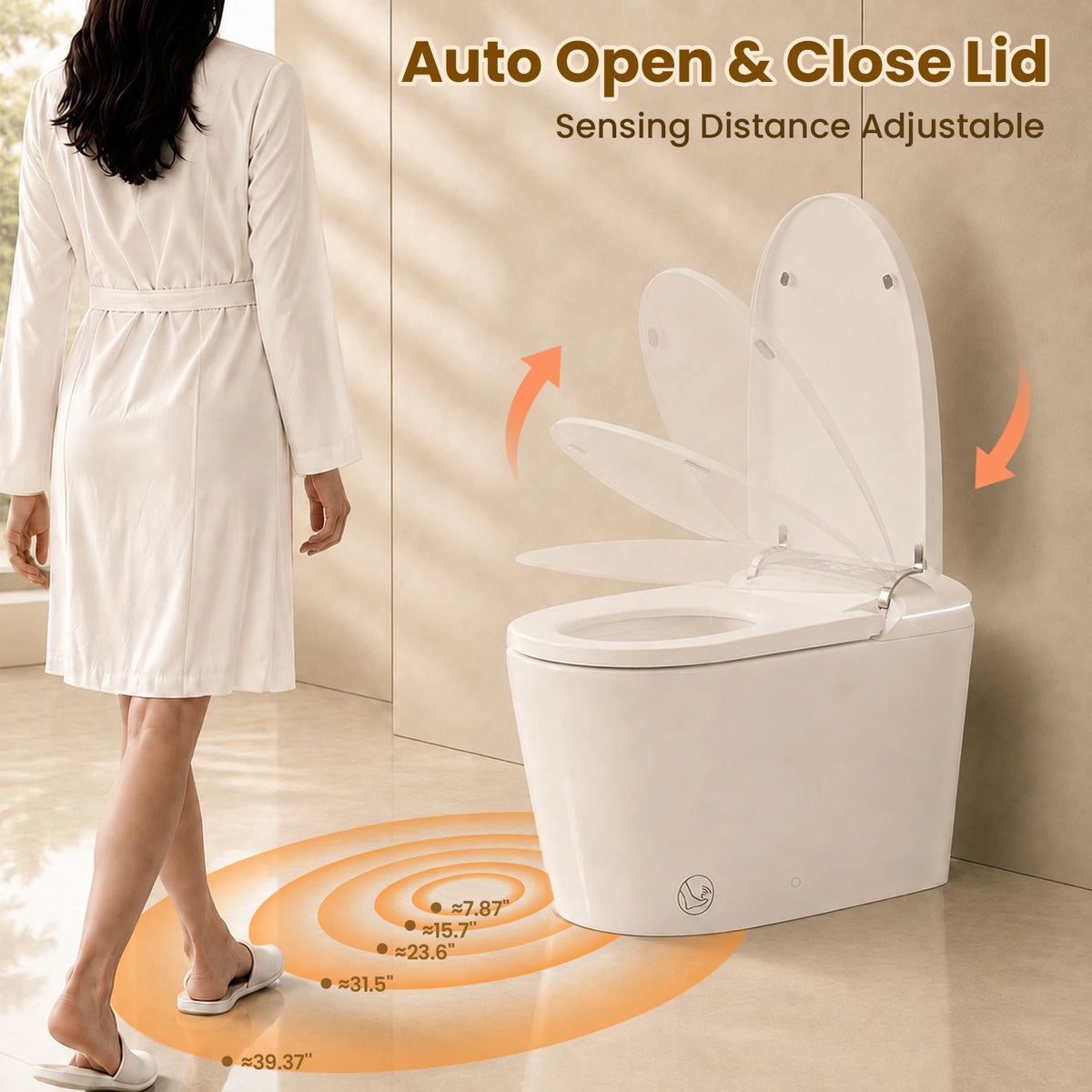 SANYIPACE Smart Bidet Toilet Heated Seat Warm Air Dryer