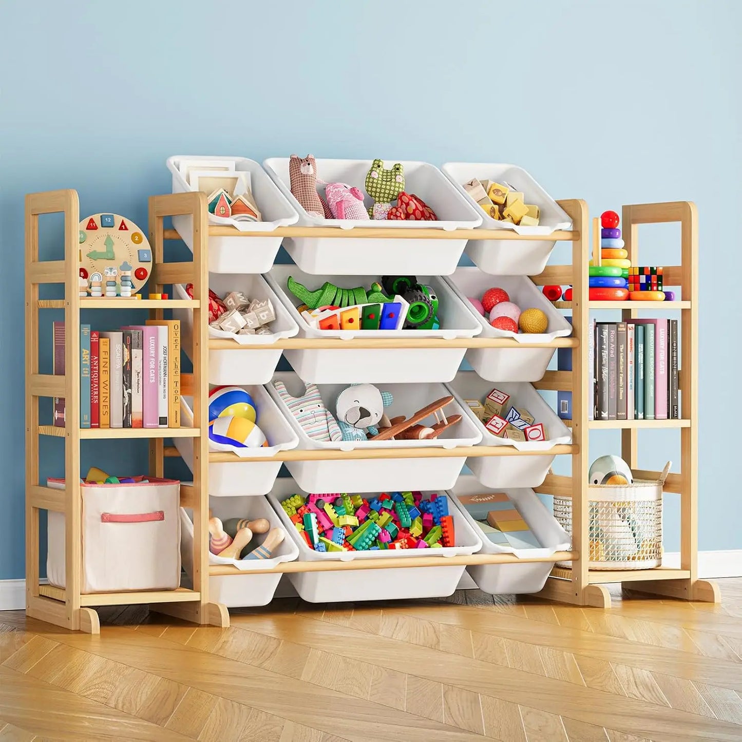 DAFIFY Toy Storage Organizer With Six Shelves And Bins