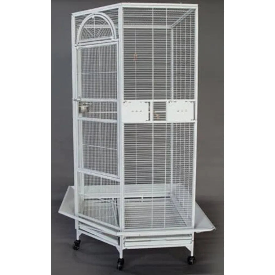 NONECN Stainless Steel Parrot Cage With Corner Flight