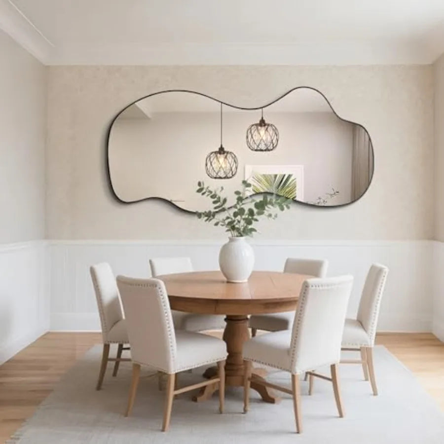 Irregular Mirror Asymmetrical Frameless Wall Mirror For Dressing Room