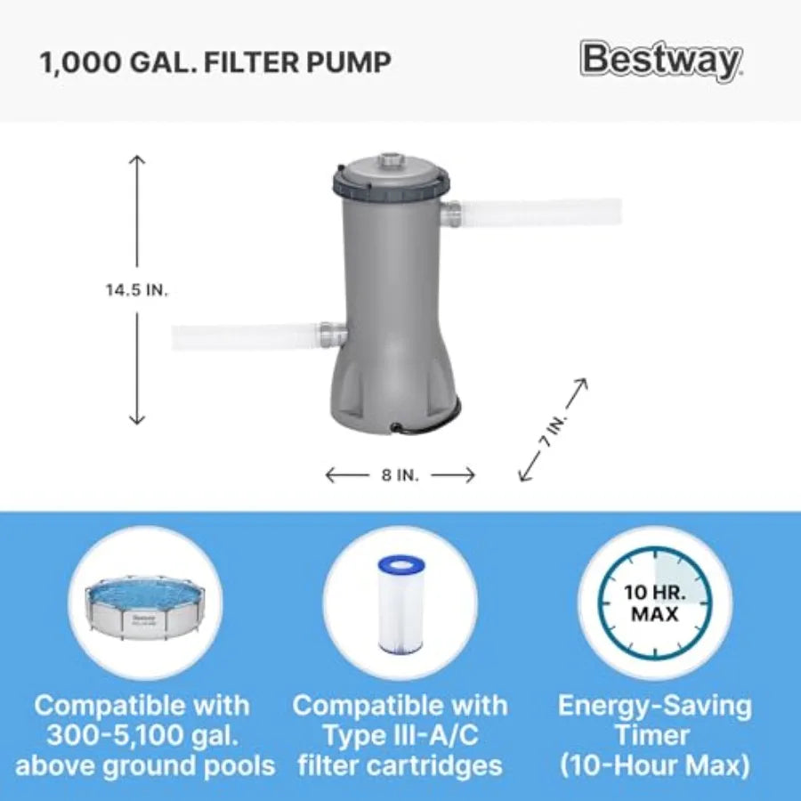 Steel Professional Max Above Ground Pool Set With Filter