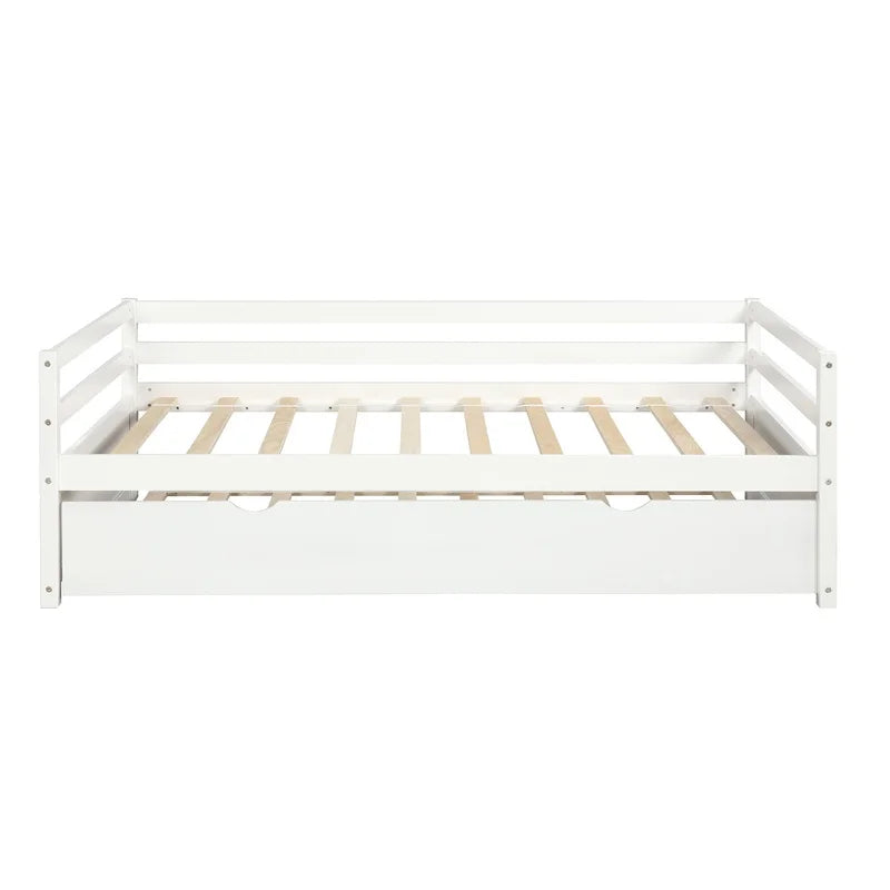 Daybed With Trundle Frame Bamboo Construction For Bedroom