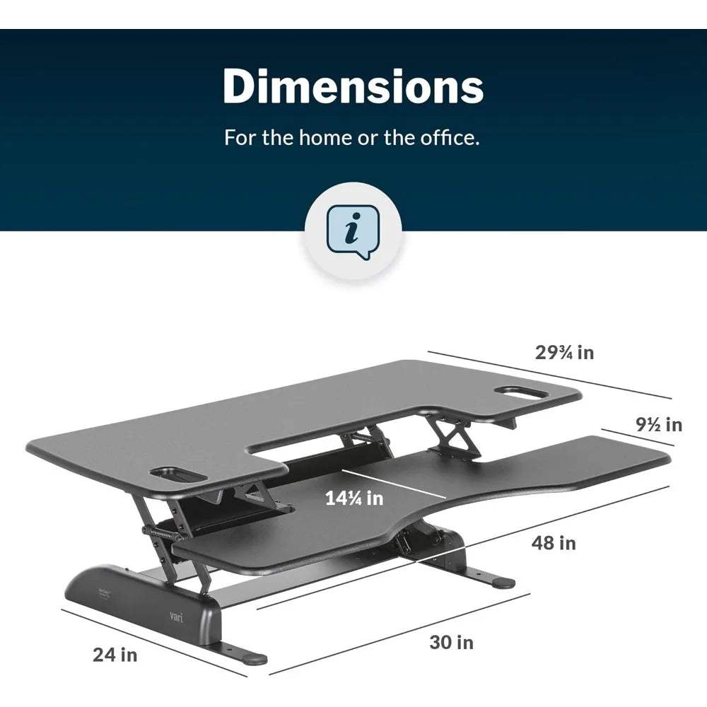Vari VariDesk Pro Plus 48 Adjustable Sit Stand Desk Converter for Home Office