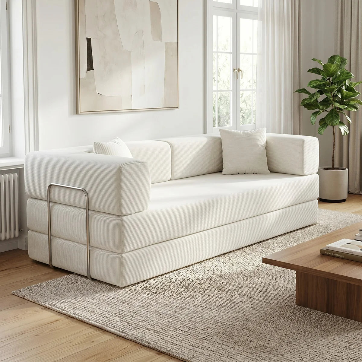 YQzyphyna Futon Sofa Bed 4in1 Convertible Couch Loveseat