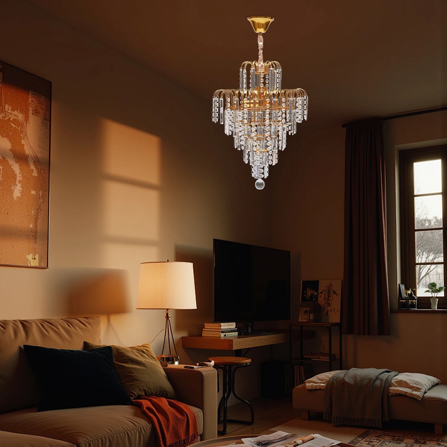 Luxury Crystal Chandelier Ceiling Light Pendant Fixture