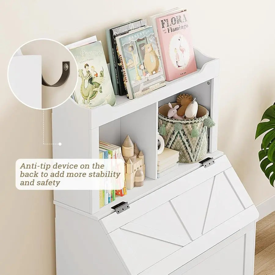XMSJ Kids Bookshelf Toy Storage Organizer