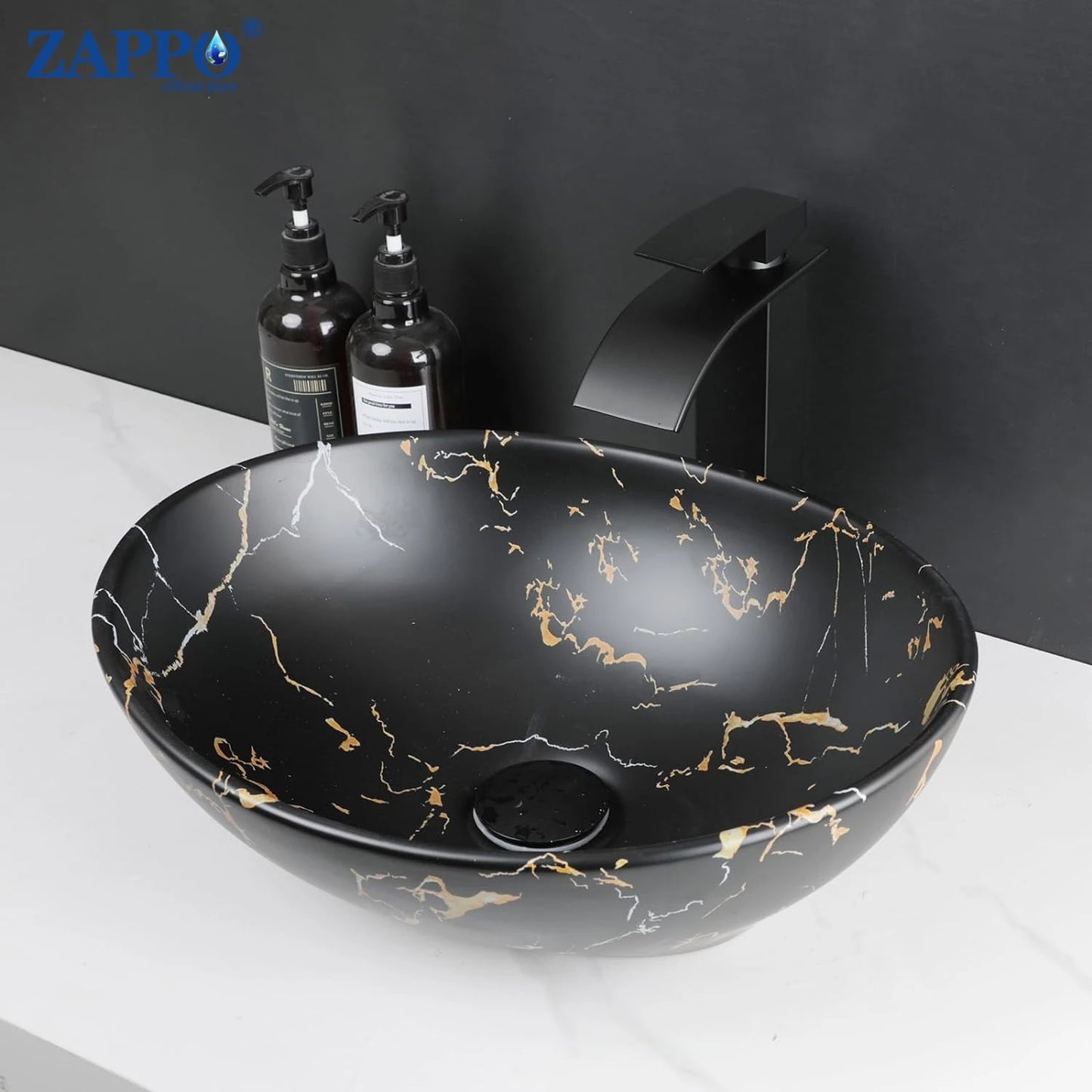 Torayvino Vessel Sink With Faucet Drain Ceramic Oval Bathroom Sink