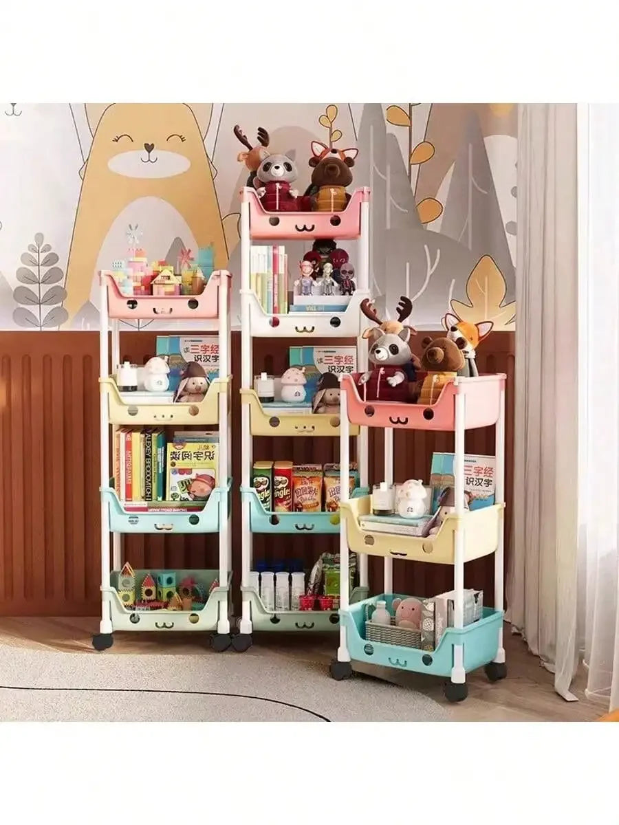 Bathroom Multifunctional Portable Storage Rack On Wheels