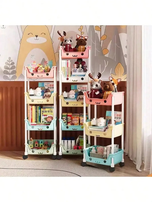 Bathroom Multifunctional Portable Storage Rack On Wheels