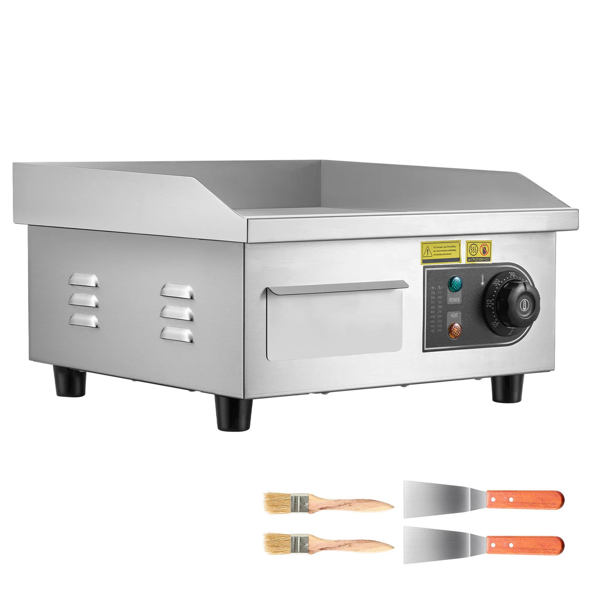 SucceBuy Commercial Electric Griddle With Adjustable Temperature Control