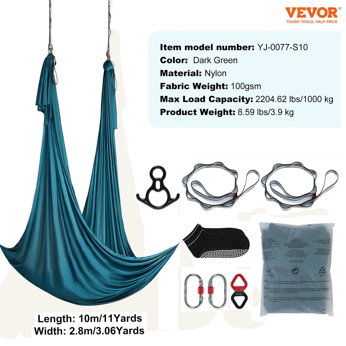 SucceBuy Aerial Yoga Hammock And Swing Starter Kit All