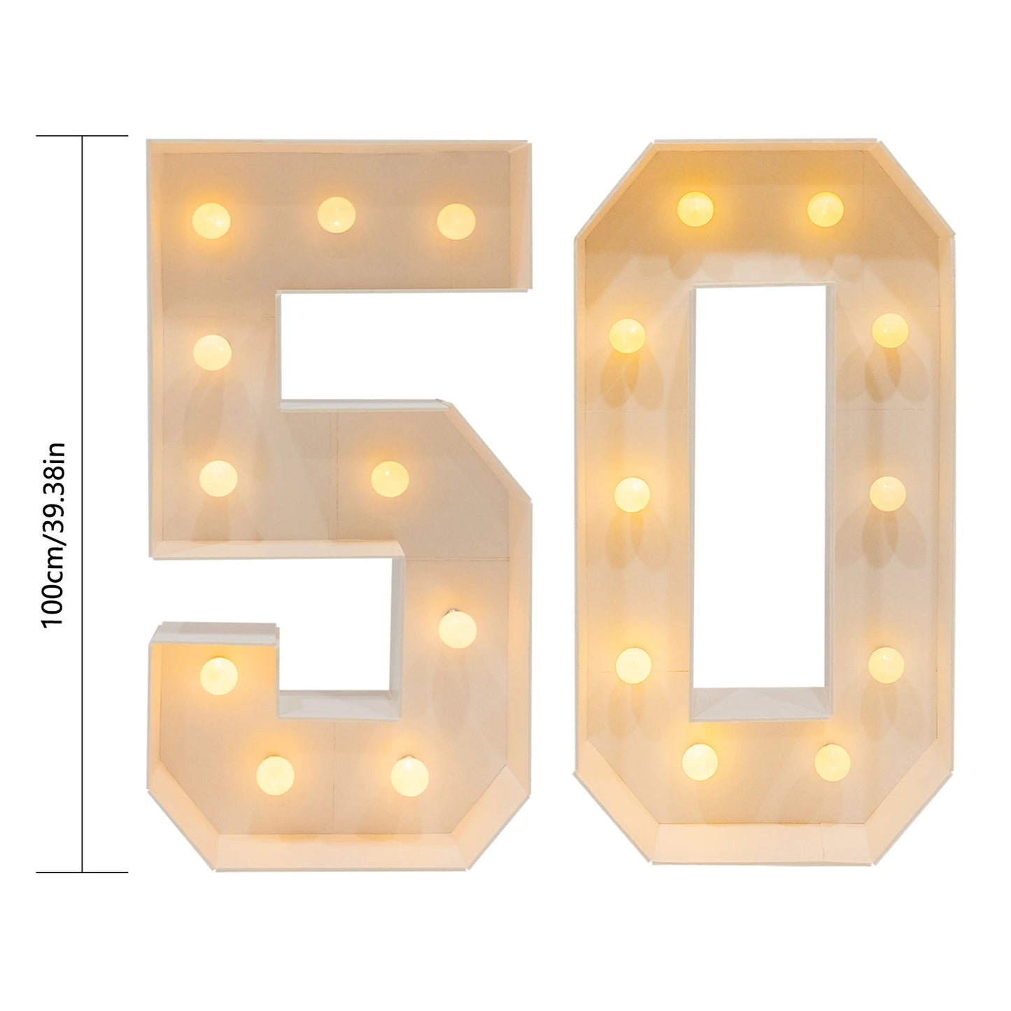 Guangdong LED Light Up Numbers 50 Birthday Decor Set
