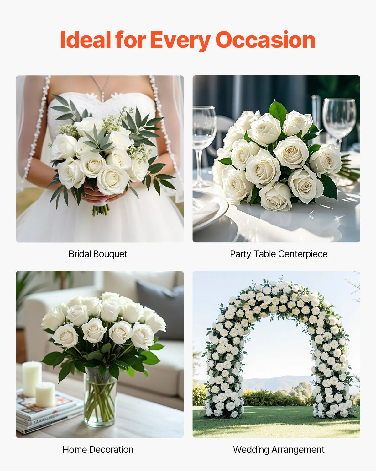 Artificial Flowers Set 60 120 500 For WeddingDecor DIY