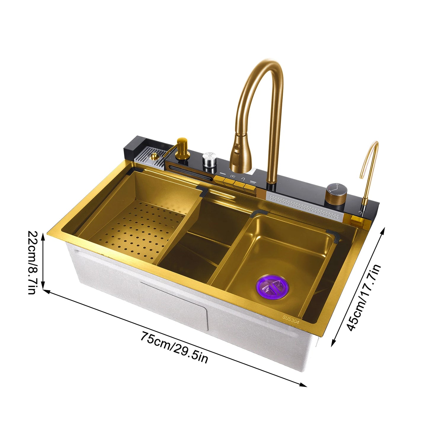 Drop In Kitchen Sink Workstation Stainless Steel Top Mount