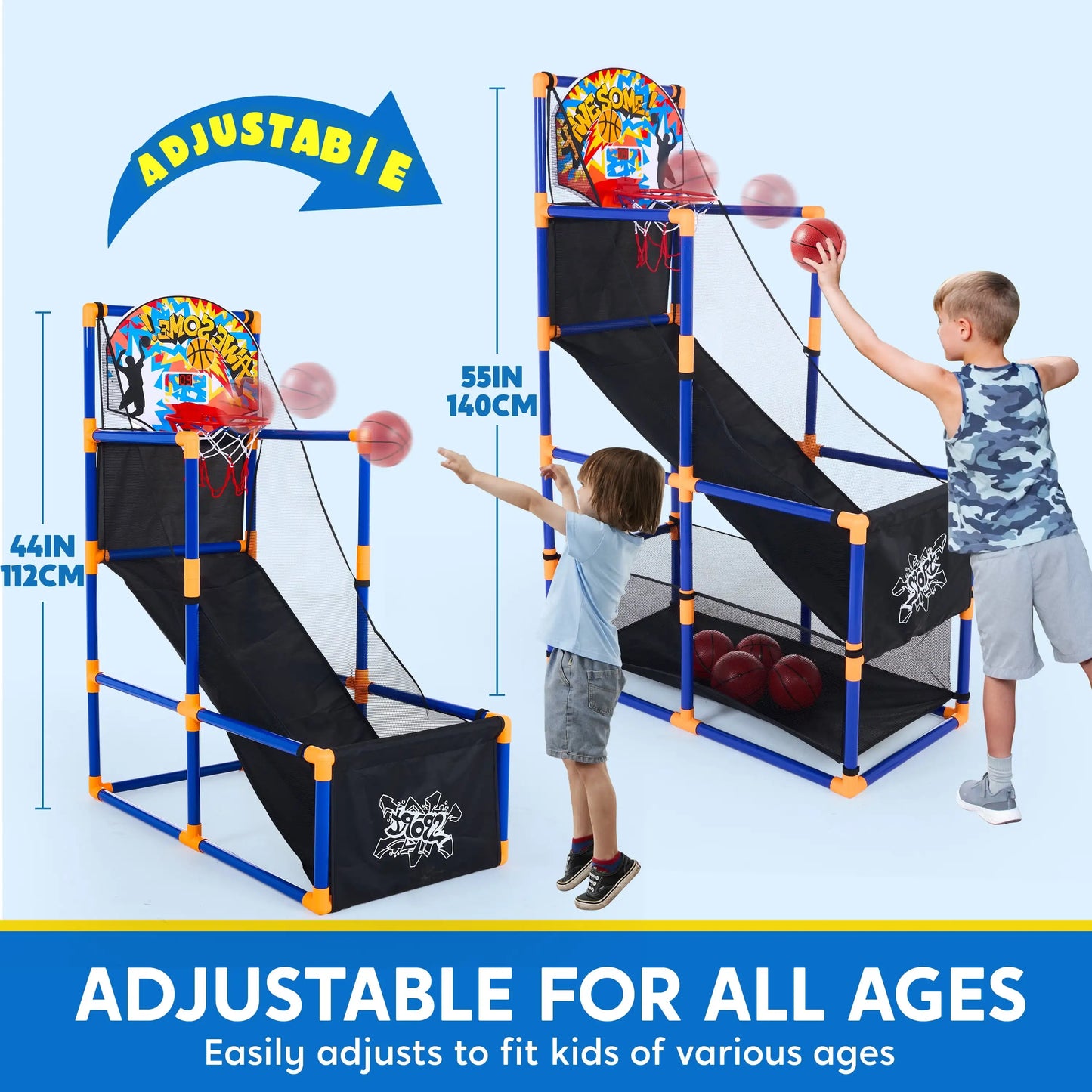 Joyfy LED Scoring Arcade Basketball Game Deluxe Stand
