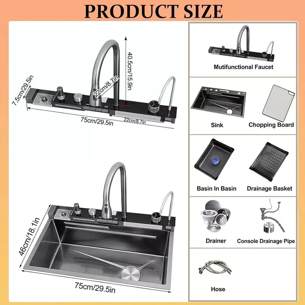 Suguword Stainless Steel Kitchen Sink With Basin Drainage