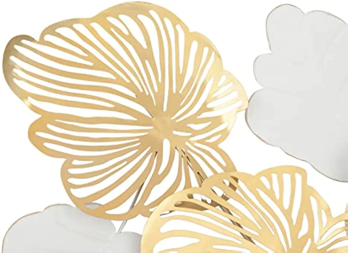 Hign-concerned Chemical 3D Gold Flower Leaves Wall Decor