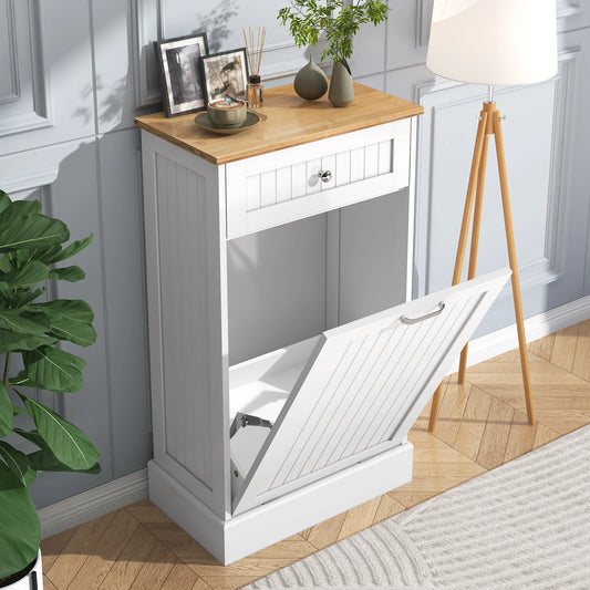 QiaoShiRen Single Tilt Out Trash Cabinet With Cutting Board