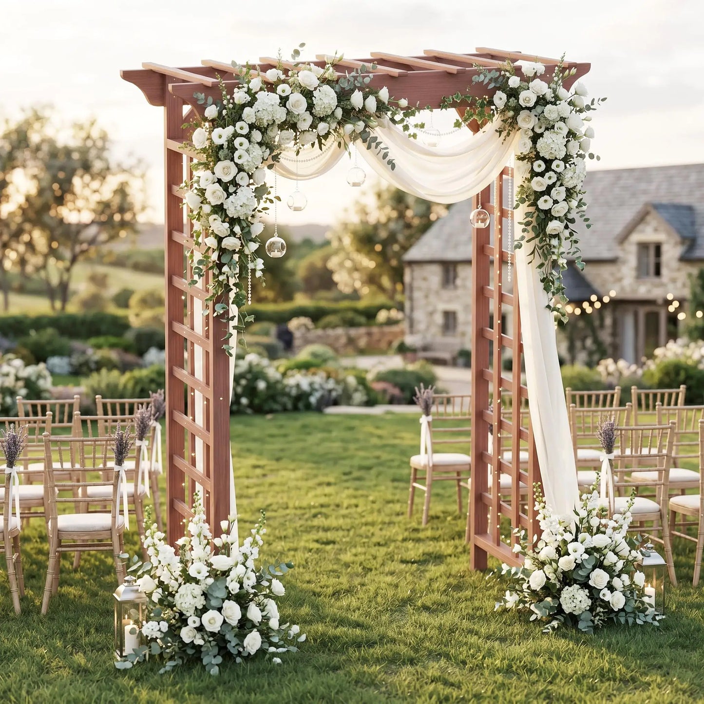 Wooden Garden Arbor For Plant Climbing Outdoor Pergola