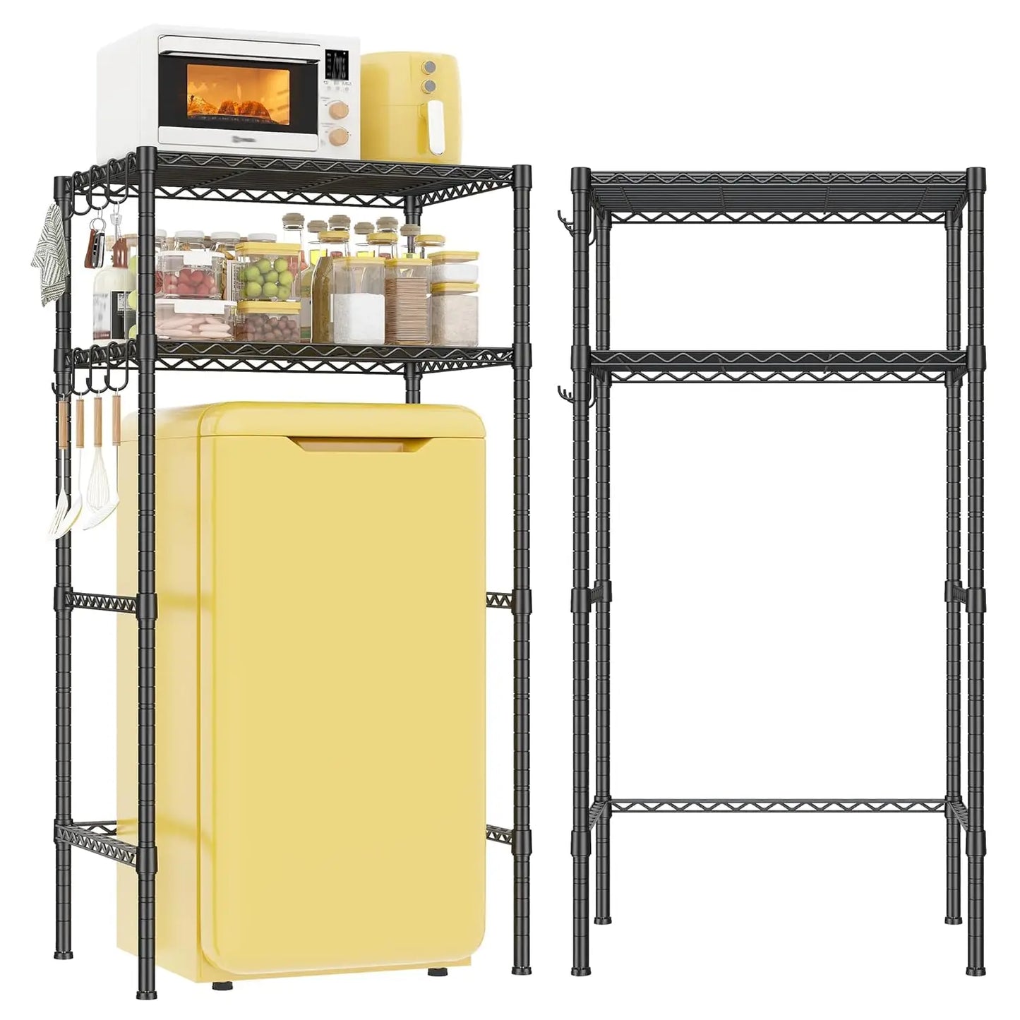 2 Tier Mini Fridge Shelving For Dorms Steel Storage