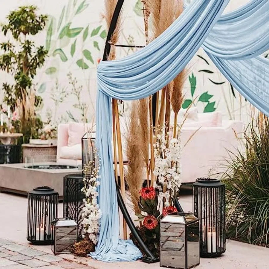 Wedding Arch Draping Fabric Sheer Chiffon Backdrop Panel