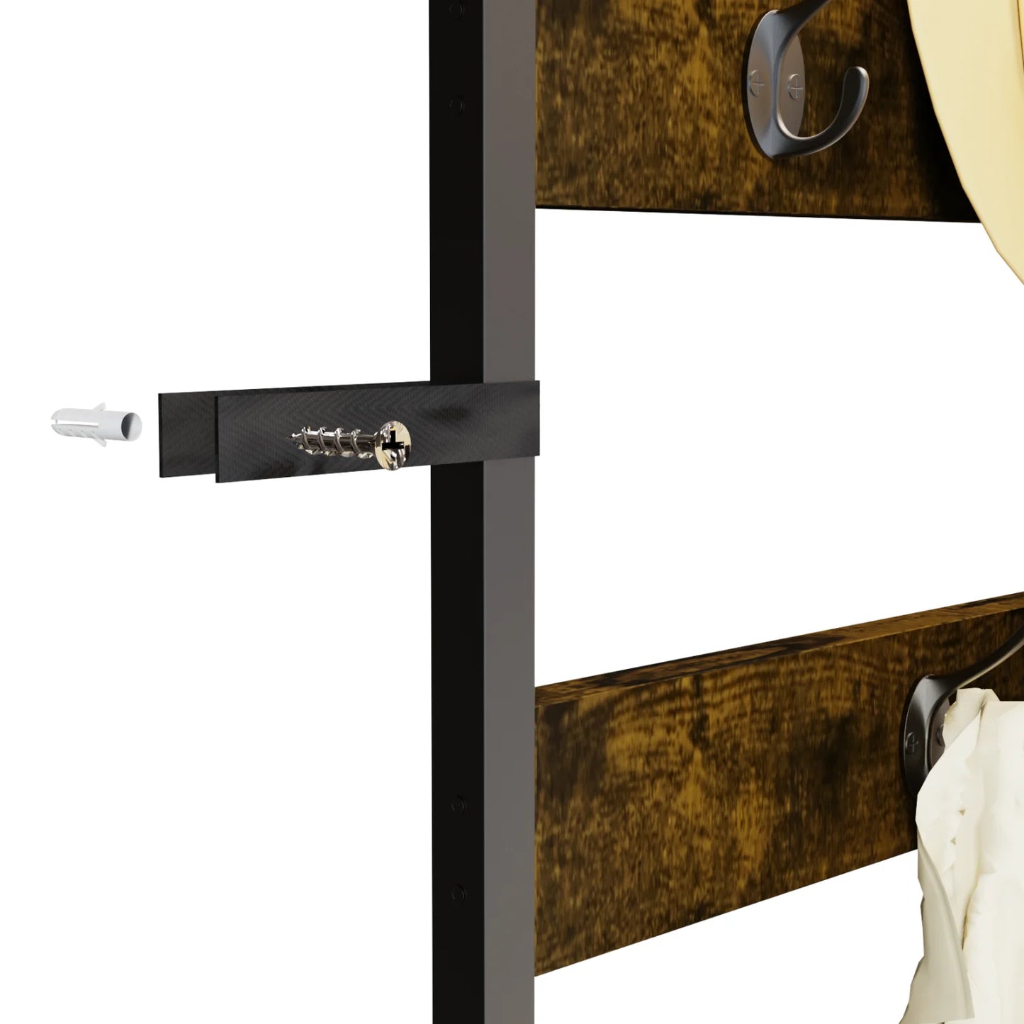 Tall Hall Tree With Shoe Rack Bench And 10 Hooks Entryway Organizer