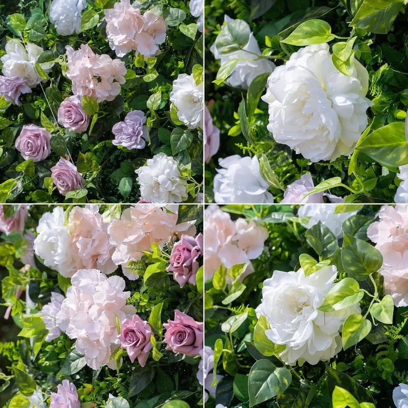 Hign Concerned Flower Wall Panels 3D Silk Floral Backdrop