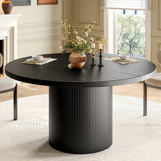 Onbrill Modern Wooden Round Dining Table For Home Kitchen